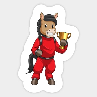 Horse as Champion with Trophy Sticker